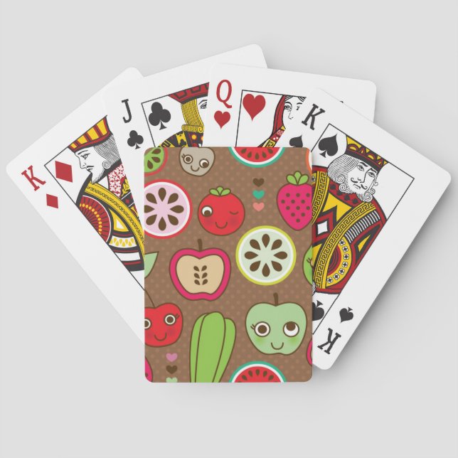 Jeu De Cartes Motif de cuisine de fruit (dos)
