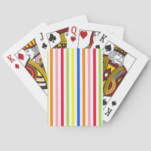 Jeu De Cartes Motif de design de rayures vibrantes et colorées