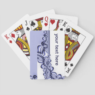 Jeu De Cartes Motif de design graphique - bleu blanc + votre tex