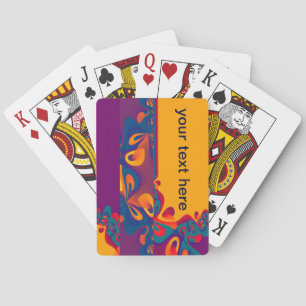 Jeu De Cartes Motif de design graphique - orange violet + votre