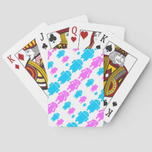 Jeu De Cartes Motif de famille de robot mignon