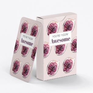 Jeu De Cartes Motif de Fig violet moderne & Vous êtes Figgin' Aw