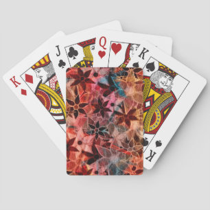 Jeu De Cartes Motif de fleur d'art abstrait #2