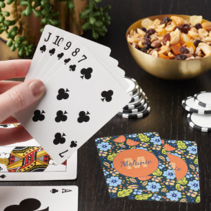 Jeu De Cartes Motif de fleur personnalisé moderne coloré joli