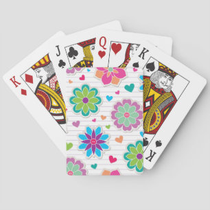 Jeu De Cartes Motif de fleurs