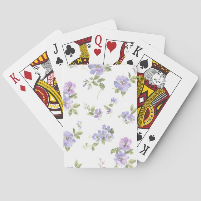 Jeu De Cartes Motif de fleurs (dos)