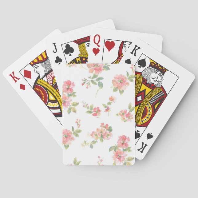 Jeu De Cartes Motif de fleurs (dos)