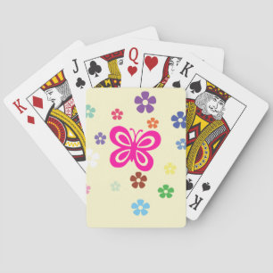 Jeu De Cartes Motif de fleurs colorées