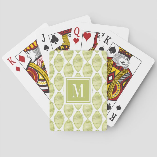 Jeu De Cartes Motif de fleurs du monogramme | Hygge (dos)