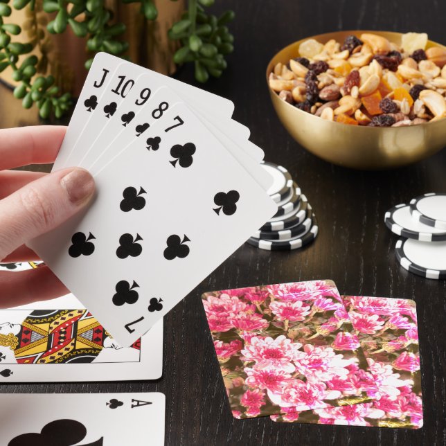 Jeu De Cartes Motif de floraison florale rose – Conception botan (In Situ)
