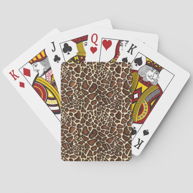 Jeu De Cartes Motif de fourrure de girafe camouflage (dos)