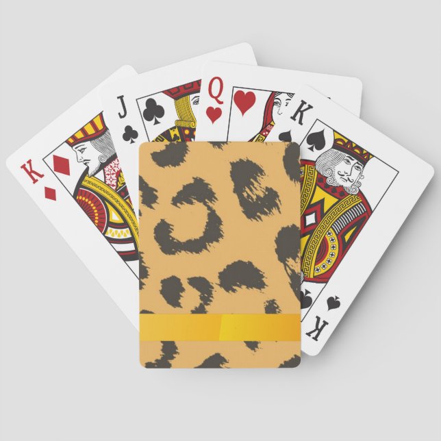 Jeu De Cartes Motif de fourrure Leopard (dos)