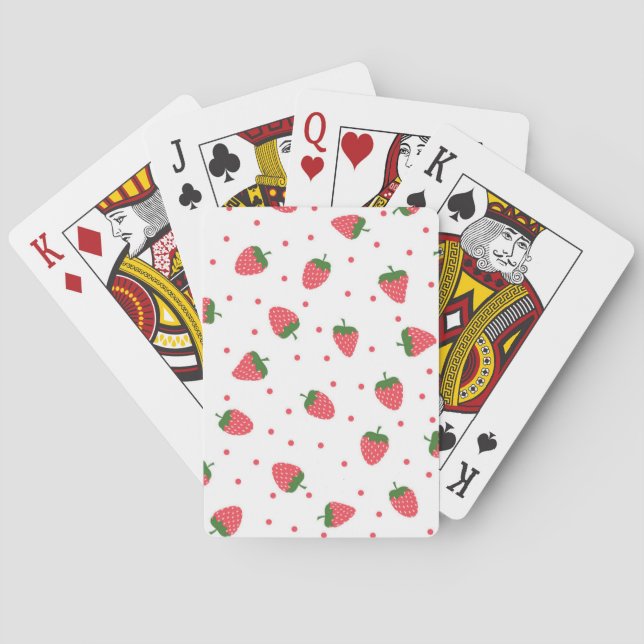 Jeu De Cartes Motif de fraises (dos)