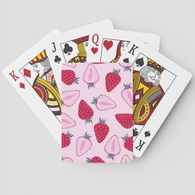 Jeu De Cartes Motif de fraises (dos)