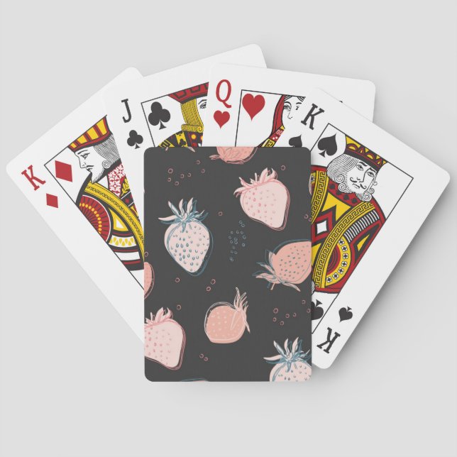 Jeu De Cartes Motif de fraises (dos)