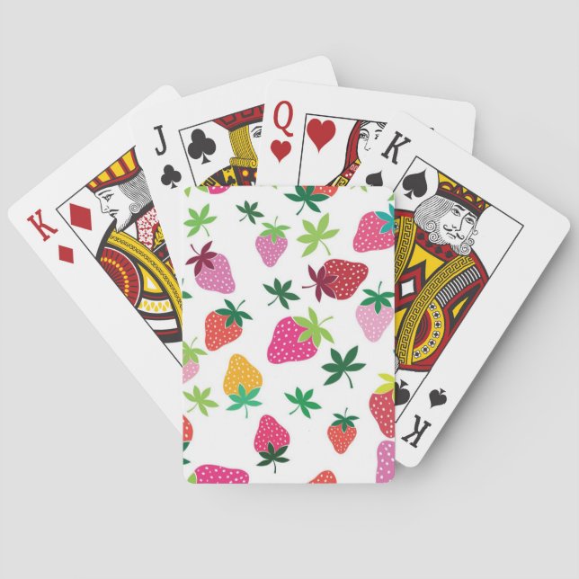 Jeu De Cartes Motif de fraises (dos)