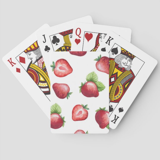Jeu De Cartes Motif de fraises (dos)