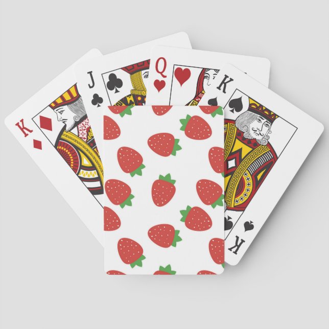 Jeu De Cartes Motif de fraises (dos)