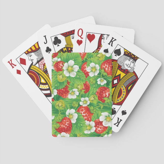 Jeu De Cartes Motif de fraises (dos)