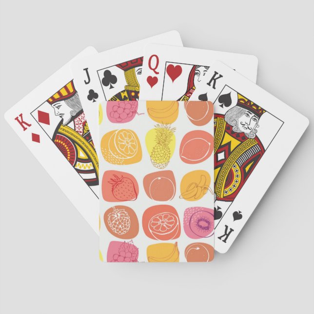 Jeu De Cartes Motif de fruits (dos)