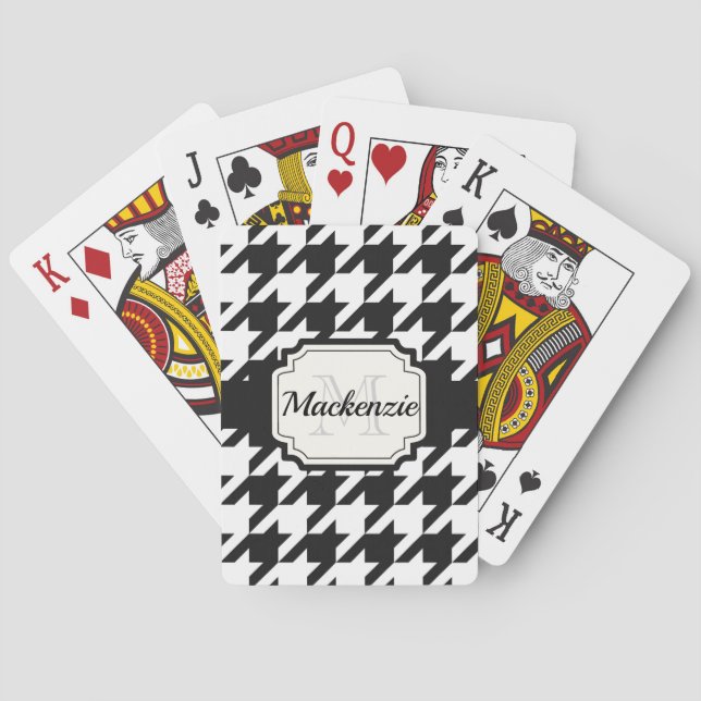Jeu De Cartes Motif de Houndstooth (dos)