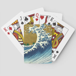 Jeu De Cartes Motif de la Grande Vague de Hokusai : Art Ukiyo-e
