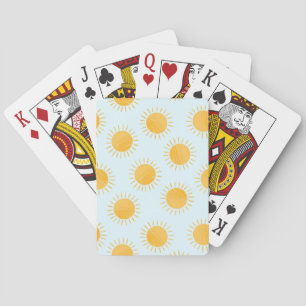 Jeu De Cartes Motif de la journée du Doodle Sunshine