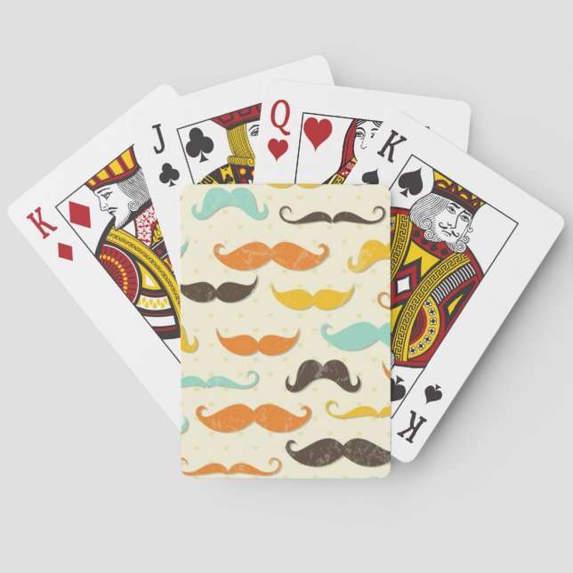 Jeu De Cartes Motif de la moustache 3 (dos)