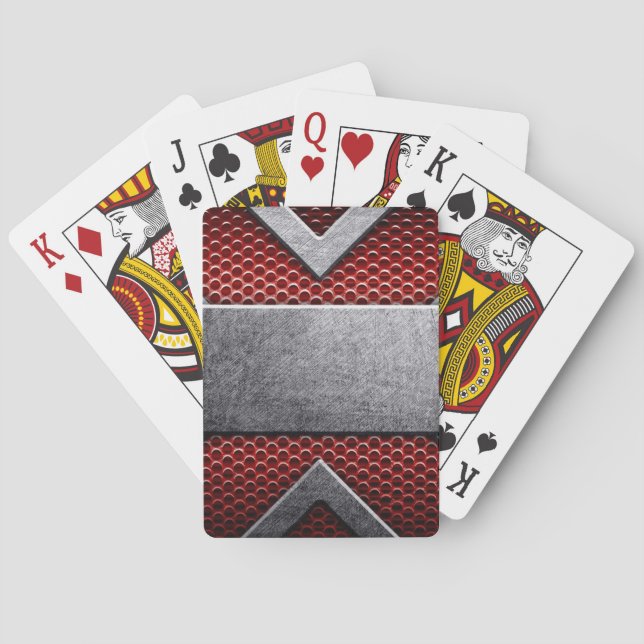 Jeu De Cartes Motif de la plaque de métal (dos)