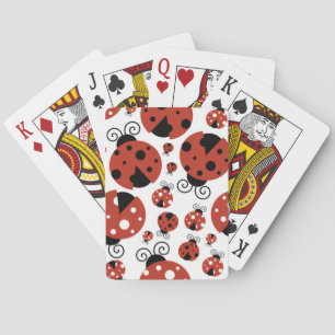 Jeu De Cartes Motif De Ladybugs, Mignons Ladybugs, Red Ladybugs