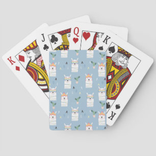 Jeu De Cartes Motif de lama de lunettes de soleil d'arc-en-ciel