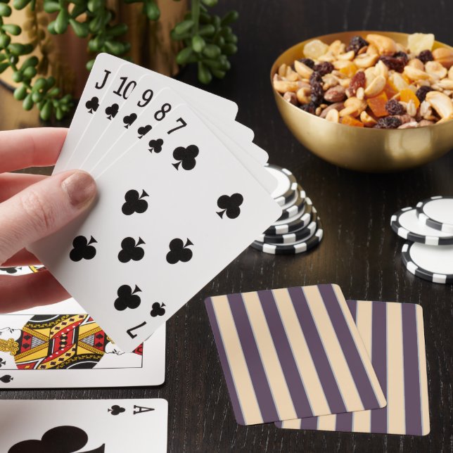 Jeu De Cartes Motif de lignes violettes et roses rousses (In Situ)