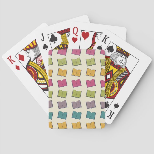 Jeu De Cartes Motif de livre (dos)