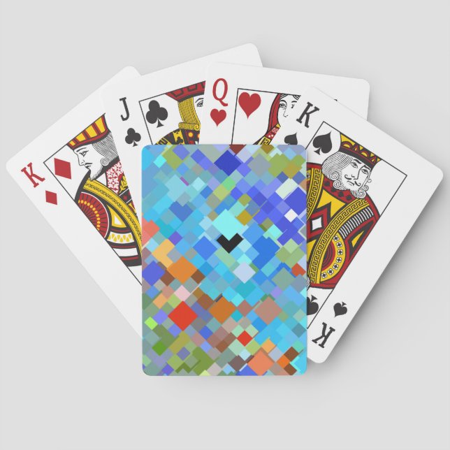 Jeu De Cartes Motif de mosaïque abstrait #3 (dos)