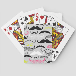 Jeu De Cartes Motif de moustache, rétro style