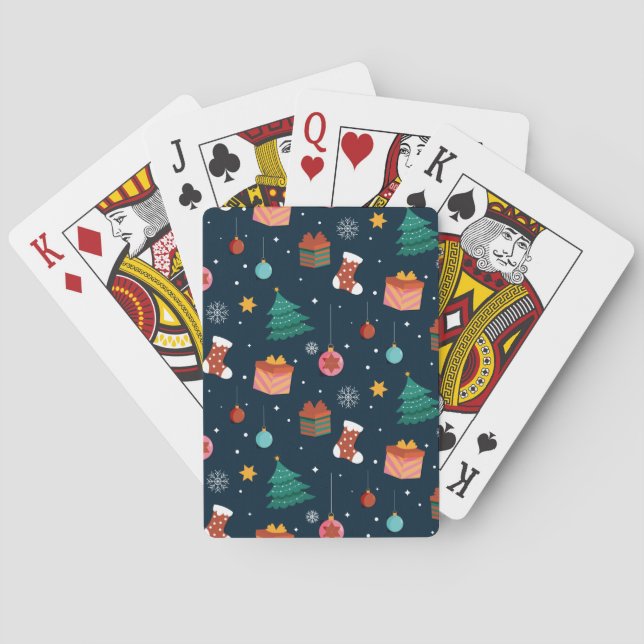 Jeu De Cartes Motif de Noël 96 (dos)