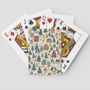 Jeu De Cartes Motif de Noël vintage Woodland (20)