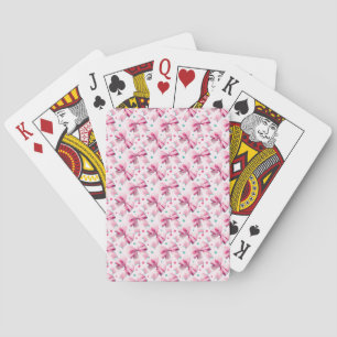 Jeu De Cartes Motif de nœud coquette rose tendance avec une esth