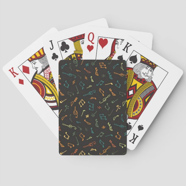 Jeu De Cartes Motif de notes musicales (dos)