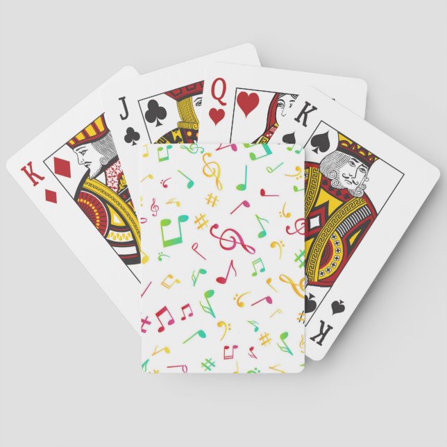 Jeu De Cartes Motif de notes musicales (dos)