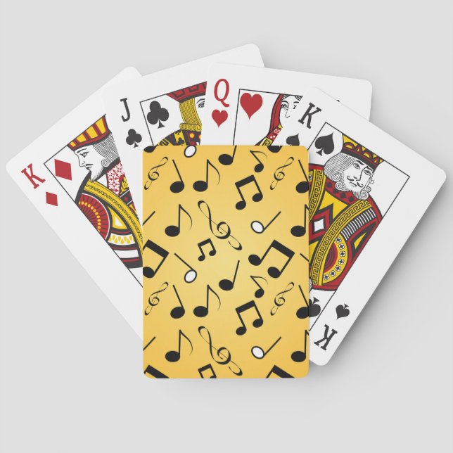 Jeu De Cartes Motif de notes musicales (dos)