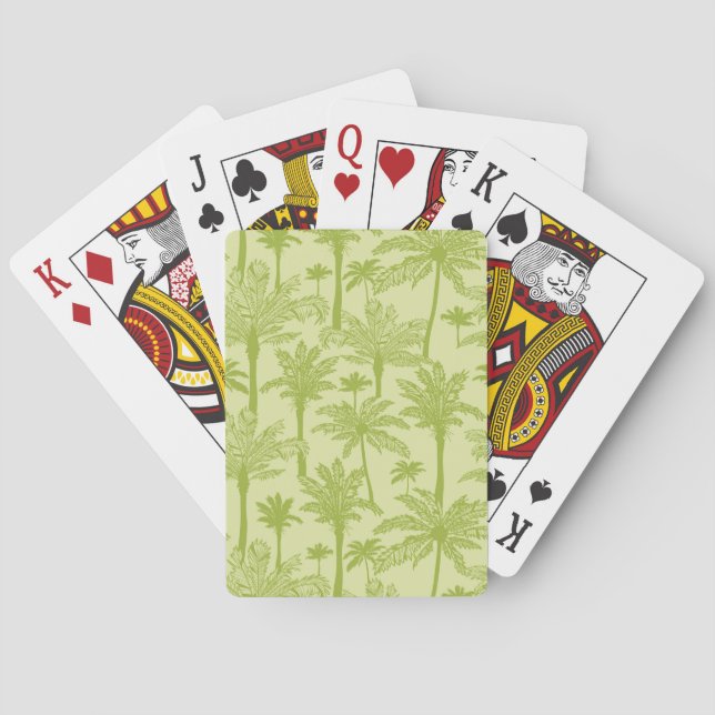 Jeu De Cartes Motif de palmiers verts (dos)