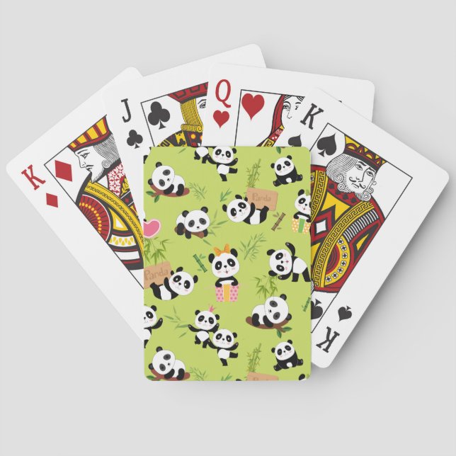 Jeu De Cartes Motif de Panda 3 (dos)