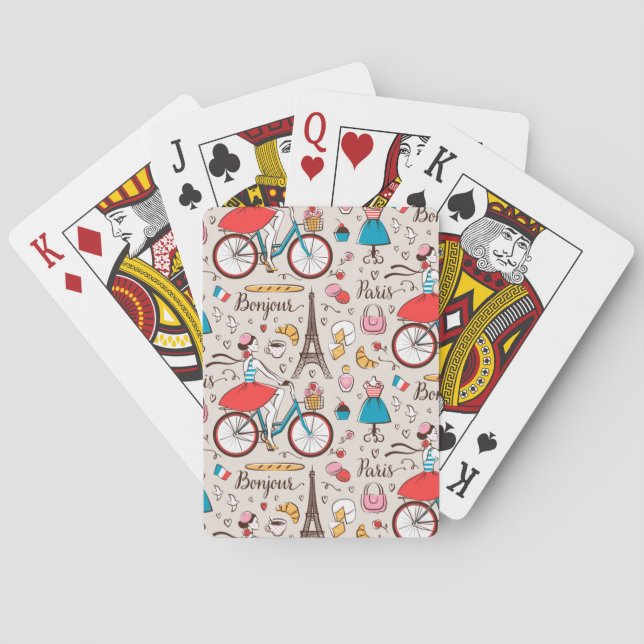 Jeu De Cartes Motif de Paris France (dos)