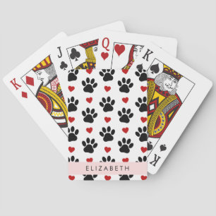 Jeu De Cartes Motif De Pâtes, Pâtes Noires, Coeurs Rouges, Votre
