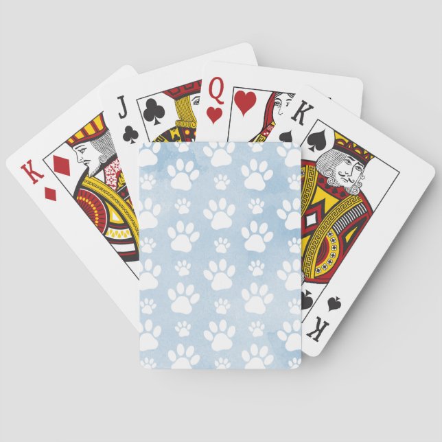 Jeu De Cartes Motif De Pâtes, Patrouilles Blanches, Aquarelles,  (dos)