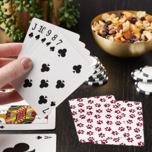 Jeu De Cartes Motif De Pâtes, Poches De Chien, Pâtes De Bourgogn