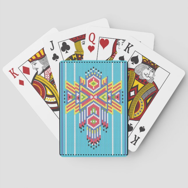 Jeu De Cartes Motif de perles navajo (dos)