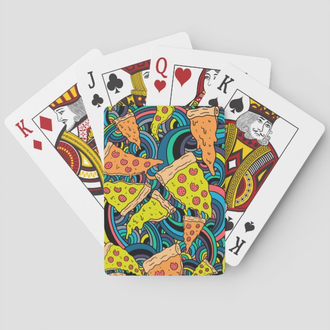 Jeu De Cartes Motif de pizza (dos)