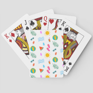 Jeu De Cartes Motif de plage d'été Jouer des cartes